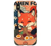 Ramen Fox Cute Japanese Noodle Lover Retro Anime Kawaii Ezo Coque pour iPhone X/XS
