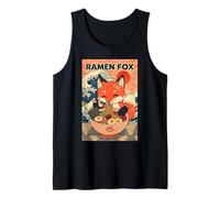 Ramen Fox Cute Japanese Noodle Lover Retro Anime Kawaii Ezo Débardeur