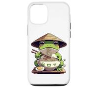 Ramen Grenouille Mangeant des Nouilles avec Chapeau et Baguettes Coque pour iPhone 12/12 Pro