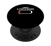 Ramen Kpop J'Ai Besoin de K-Pop et Batterie pour Ramen K Pop PopSockets PopGrip Adhésif