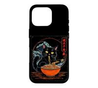 Ramen Mangeant des Nouilles pour Chat avec Baguettes Coque pour iPhone 16 Pro