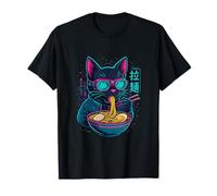 Ramen Nouilles Chat Japon Kawaii Rétro Chats Manga Anime T-Shirt
