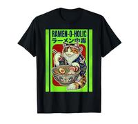 Ramen-O-Holic Cat, Amateur de Nouilles japonaises, Vintage T-Shirt