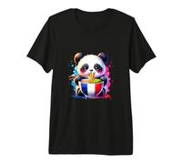 Ramen Panda Bear France Love Noodle Bowl Français T-Shirt Haut de Gamme