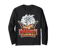 Ramen Samurai Noodles Lover Food Japonais Foodie Anime Manga Manche Longue