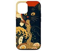 Ramen Wave Ukiyo-e Cat Baguettes Japon Anime Art Coque pour iPhone 12/12 Pro