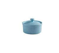 Ramequin Four Bol de cuisson en céramique for soufflé, pudding, crème glacée, dessert, yaourt, bol de four(Blue)