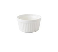 Ramequin Four Lot de 6 moules à soufflé en porcelaine for four, moules à pâtisserie et bol à glace, 240 ml(White)