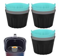 Ramequins à Gâteau - Moules pour œufs pochés, Petits ramequins à Gâteau Réutilisables | Moules à Cupcake Friteuse à Air Chaud Multifonctionnel, Moule à Cupcake Multifonctionnel, Moule Accessoires de