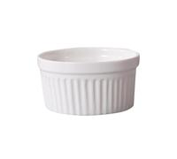 Ramequins en porcelaine blanche Lot de 4 ramequins en céramique allant au four, ramequins for crème brûlée, tasses à pudding, crème anglaise, soufflé, ramiken, sauce à tremper, petite taille(4 oz)