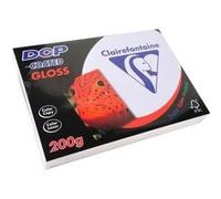 Ramette 250 Feuilles Papier DCP 200g A4 210x297 mm Certifié FSC Couché Brillant Blanc Blanc G