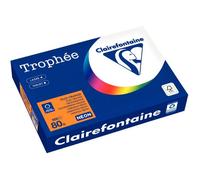 Ramette de 500 feuilles format A4 orange fluo CLAIREFONTAINE