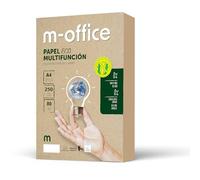 Ramette de Feuilles Blanches A4 80g, Papier pour Photocopieur et Imprimante, Lot de 250 Feuilles A4 100% Papier Recyclé · m-office (1 ramette)
