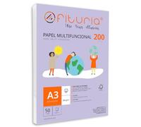 Ramette de papier A3 200g avec 50 feuilles blanches, papier multifonctionnel pour un usage scolaire et professionnel. Idéal pour imprimantes laser, à jet d’encre ou photocopieuses - Ofituria