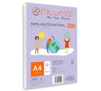 Ramette de papier A4 200g avec 250 feuilles blanches, papier multifonctionnel pour un usage scolaire et professionnel. Idéal pour imprimantes laser, à jet d’encre ou photocopieuses - Ofituria
