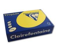 Ramette de papier - A4 - Jaune soleil - 210g - Impression - 250 feuilles - Clairefontaine Trophée Jaune G
