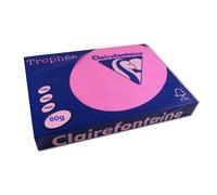 500 feuilles A4 - 80g - Couleur Fluo - Rose Fluo - Trophée Clairefontaire Rose G