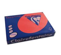 Ramette de papier - A4 - Rouge corail - 120g - Impression - 250 feuilles - Clairefontaine Trophée