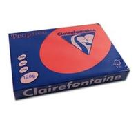 Ramette de papier - A4 - Rouge corail - 120g - Impression - 250 feuilles - Clairefontaine Trophée Rouge G