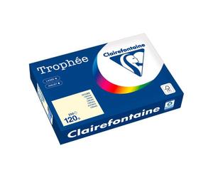 Ramette papier couleur Clairefontaine Trophée couleurs pastel A4 120 gr - 250 feuilles - ivoire