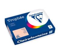 Ramette papier couleur Clairefontaine Trophée couleurs pastel A4 80 gr - 500 feuilles - saumon