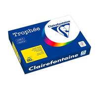 Ramette papier couleur Clairefontaine Trophée couleurs vives A4 80 gr - 500 feuilles - jaune soleil