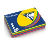 Ramette papier couleur Clairefontaine Trophée couleurs vives assorties A4 80 gr - 5 x 100 feuilles