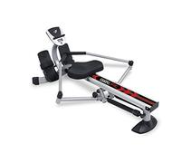 Rameur à 2 pistons GetFit Pro - Réglage 10 niveaux, écran LCD, pliable - Entraînement à domicile