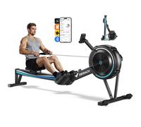 Rameur à air - R50 Air MERACH - 10 Niveaux - Siège Ergonomique - Facile à Ranger - Support téléphone - Bluetooth/App Exclusive