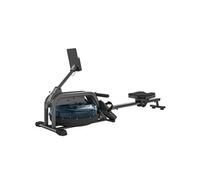 Rameur à eau - SPORTNOW - 6 niveaux de résistance - écran LCD, rangement vertical, avec roulettes - acier - 180 x 52 x 76cm - noir