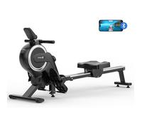 Rameur App compatible Rameur d'appartement Magnétique Rameur Pliable 16 Niveaux de résistance Ecran LCD, Silencieux avec Moniteur