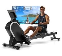 Rameur, CHAOKE Rameur Musculation D'appartement, Rameurs Magnétique Silencieux, Rowing Machine Connecter APP avec Écran LCD,16 Niveaux de Résistance, Rails Doubles Améliorés, Capacité Maximale 160KG