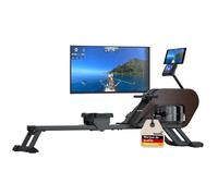 Rameur connecté Skandika Nemo III Hybrid - résistance magnétique et eau - Max 200 cm & 130 kg - Compatible Kinomap - Bluetooth