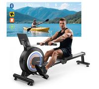 Rameur d’appartement - WENOKER - 32 niveaux de résistance magnétique - Ecran LED - Compatibilité APP - Silencieux