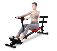 Rameur d'appartement-12 niveaux de résistance hydraulique-avec moniteur LCD pour le fitness-Charge max 150 kg