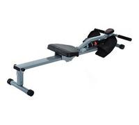 Rameur d'appartement appareil de Fitness et musculation cardio training écran LCD multifonction acier gris et noir Noir, Noir G