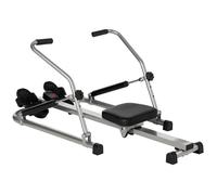 HOMCOM Rameur d'appartement Pliable - 3 Niveaux de résistance écran LCD Multifonction - Acier ABS Noir Gris