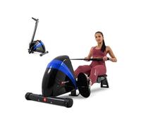Hop-Sport Rameur HS-030R Boost Machine à Ramer équipée de l'ordinateur Bleu/Noir