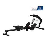 SPORTNOW Rameur d'appartement Pliable - Aosom.FR x FFHandball - Silencieux freinage magnétique - 8 Niveaux de résistance magnétique - écran LCD Multifonction - Acier Noir Blanc