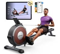 Rameur d'appartement - MERACH - 16 Niveaux de Résistance magnétique - Max 160 kg - Écran LCD - Compatible Kinomap - Gris foncé