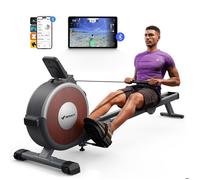 Rameur D'appartement Merach, 16 Niveaux De Résistance, Deux Rails, Charge Maximale De 160 Kg, Compatible Avec App Noir