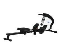 SPORTNOW Rameur d'appartement Pliable - Aosom.FR x FFHandball - Silencieux freinage magnétique - 8 Niveaux de résistance magnétique - écran LCD Multifonction - Acier Noir Blanc