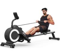 Rameur d'appartement Pliable avec écran LCD, Rameur Magnétique pour Gym à Domicile, Gain de Place, Adapté à L'entraînement du Corps Entier, Lisse et Calme