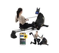 Rameur d'Appartement Pliable HS-095R Spike, 16 Niveaux de Résistance Magnétique, Ecran LCD et Support Tablette, Roue d'Inertie 16 kg, max. 150 kg