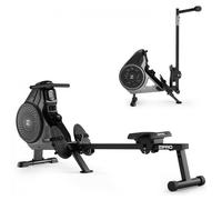 ZIPRO Move Rameur à Air et Magnétique - 8 degrés de réglage de la résistance, niveau de difficulté réglable, mouvement fluide, pliable, silencieux, équipement compact pour faire de l'exercice du corps