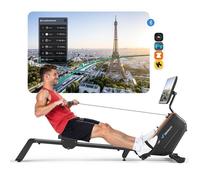 Rameur Électromagnétique Pliable - MERACH - Écran 21.5’’ HD - 16 Niveaux - Bluetooth -Silencieux 25dB - Siège Ergonomique