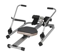 Rameur hydraulique - Appareil d'entraînement à domicile - Rameur pliable avec deux rails et écran LCD - Charge maximale : 120 kg - Convient pour les salles de fitness, les maisons privées, les bureaux