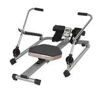 Rameur hydraulique compact 106 x 66 x 10 cm avec bras Full Motion à 360°, écran LCD et résistance réglable de 15 à 55 kg pour un entraînement de tout le corps à la maison