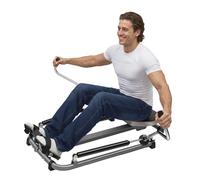 Rameur Hydraulique Double Vérin 12 Résistances Cardio Complet | Mouvement 360° aviron réaliste,cadre acier robuste,siège et poignées rembourrés entraînement corporel complet à la maison