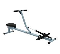 Rameur hydraulique - HOMCOM - 12 niveaux résistance écran lcd pédale antidérapante fitness maison gym - acier - noir